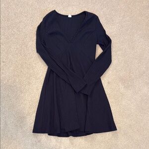 Elegant Black Long Sleeve Dress